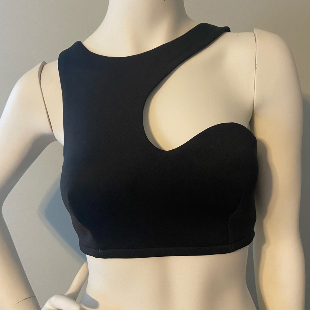 Rehab Bralette Cut Out Crop Top Size S Side Zipper Club Beach Cocktail